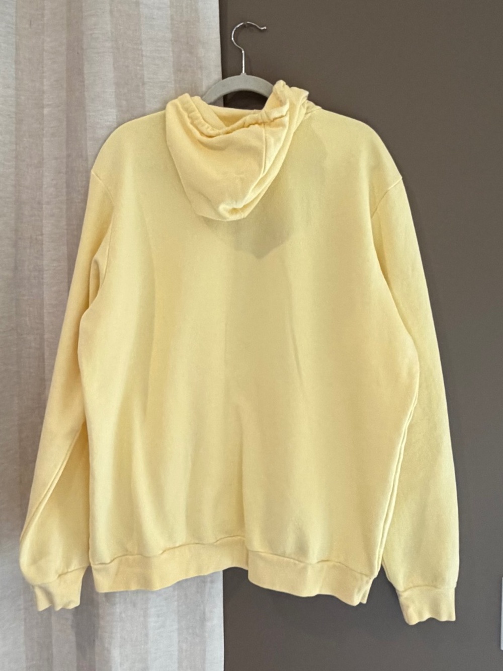 Adidas Yellow Hoodie Pullover Sweatshirt, Fleece, Soft Yellow, Size XL - Picture 5 of 12